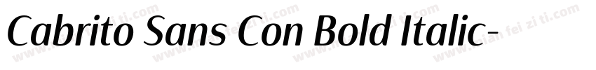 Cabrito Sans Con Bold Italic字体转换